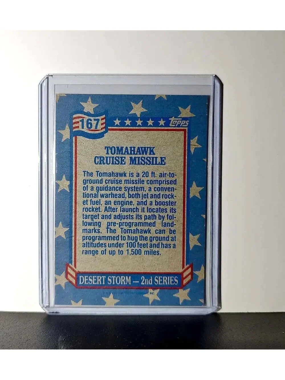 Tomahawk Cruise Missile 1991 Topps Desert Storm #167 Card - Picture 2 of 10